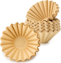 Segarty 150 Pack 1-4 Cup Unbleached Coffee Filters Disposable, 7.2in Natural Paper-made Brown Basket Coffee Filters Bar Accessories for Pour Over Maker Coffee Brewer Dripper Machine for Home Cafeteria