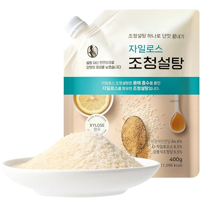Xylose Rice Sugar, Unrefined Natural Sugar, Xylitol, Low Absorption, Rich Rice Flavor, 14.1oz