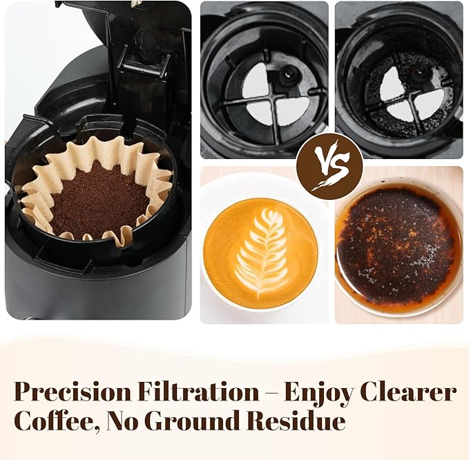 Disposable Coffee Paper Filter, 150 PCS Unbleached Coffee Filters Compatible with Ninja Pod & Grounds Specialty Single-Serve Coffee Maker, Paper Filters for Ninja PB051 PB041 Coffee Maker