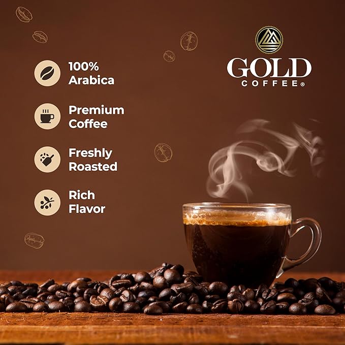 Gold Coffee Co. Velara Premium Blend | Light Roast, Whole Bean | 100% Arabica Coffee | 12 oz.