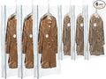 TAILI Hanging Vacuum Sealer Storage Space Saver Bags for Clothing, Suits and Jackets, Closet Organizers, Wider Sides (3 Long, 3 Short) Cream
