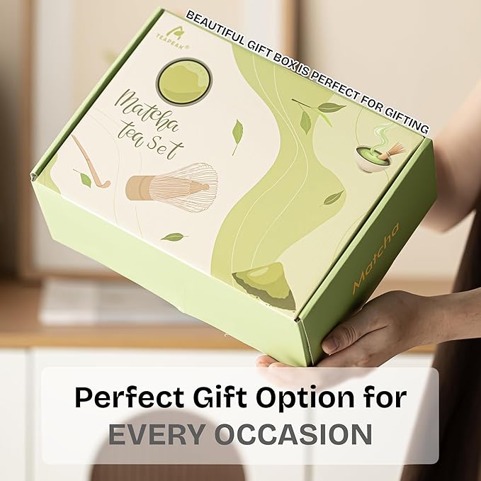 Matcha Whisk Set 8 Pcs Matcha Set with Matcha Bowl (Chawan), Matcha Whisk, Holder & Accessories – Complete Matcha Kit for Ceremony, Traditional Tea Set for Making Latte, Gift for Family & Friends