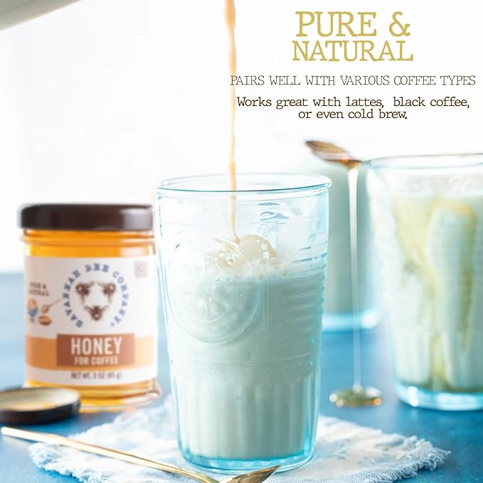 Savannah Bee Honey for Coffee - Natural Sweetener - Perfect to Off Set Bold Coffee Flavor