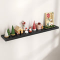 Floating Shelves for Wall, Engineered Wood Wall Shelves with Invisible Brackets for Living Room Bedroom Bathroom Office Kitchen Decor and Storage (Black, 55" W x 9" D x 1.5" H) Set of 1