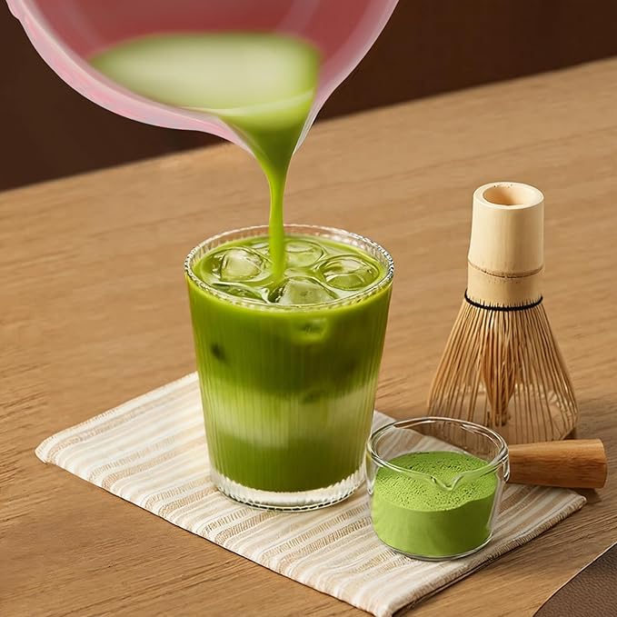 Matcha Whisk Set, 8 Pcs Matcha Kit with Ceramic Japanese Matcha Bowl & Accessories Kit for Traditional Tea Ceremony, Home Use & Christmas Gifts for Matcha Lovers (Pink)