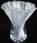 100-PCS Clear Plastic Swizzle Sticks, Crystal Cake Pops, Cocktail Coffee Drink Stirrers, Lolipop Stick, 7.24 Inch