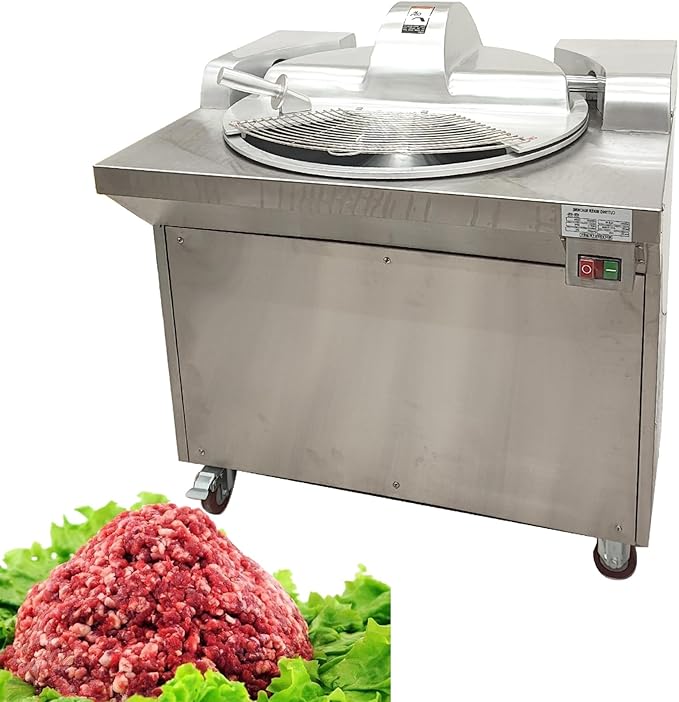 1.5KW 24L Commercial Meat Vegetable Food Processor 110V Vertical Electric Food Cutter Chopper Multifunction Food Blender Cutter for Vegetables Meat Ginger Garlic