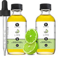 Dolce Flav Natural Lime Extract – 2 Ounce Oil-Soluble Kosher, Sugar-Free, Concentrated Citrus Lime Flavor for Candy, Chocolates & Desserts, Includes Measured Dropper, Pack of 2