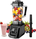 Pukomc Blender for Smoothies with 65Oz Large Capacity, 1200W Powerful Motor Blenders for Kitchen, 4 Presetting & 9 Speeds, Countertop Blenders for Ice Crush, Ice Cream, Frozen Drinks, with LED Display