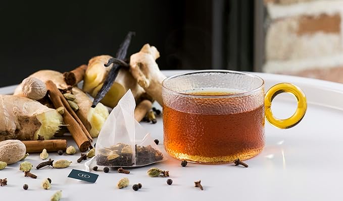 REVOLUTION TEA® Bombay Chai [THE ORIGINAL] – Bombay Chai, Cardamom, Ginger & Vanilla – Premium Full Leaf Tea – Biodegradable Infuser Tea Bags – Flavored Black Tea – 50 Bags