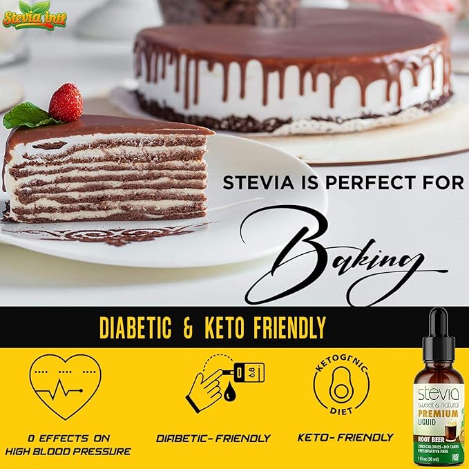 Root Beer Premium Quality Stevia Drops | Organic Liquid Stevia | Best Sugar Substitute | 100% Pure Extract | All Naturally Sweet | Non-Bitter, 0 Calorie, NON-GMO, Diabetic & Keto Friendly (1oz)