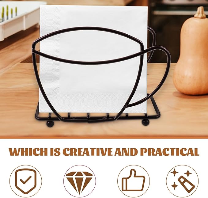 Generic Freestanding Coffee Cup Shaped Napkin Holder Minimalist Paper Towel Dispenser for Home and Restaurant Tabletop Use Practical Desktop Decoration
