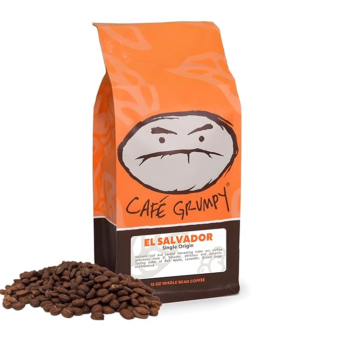 Café Grumpy Premium Fresh Whole Bean Coffee, Single Origin El Salvador, Medium Roast Arabica, Pour Over Cold Brew French Press Coffee Beans