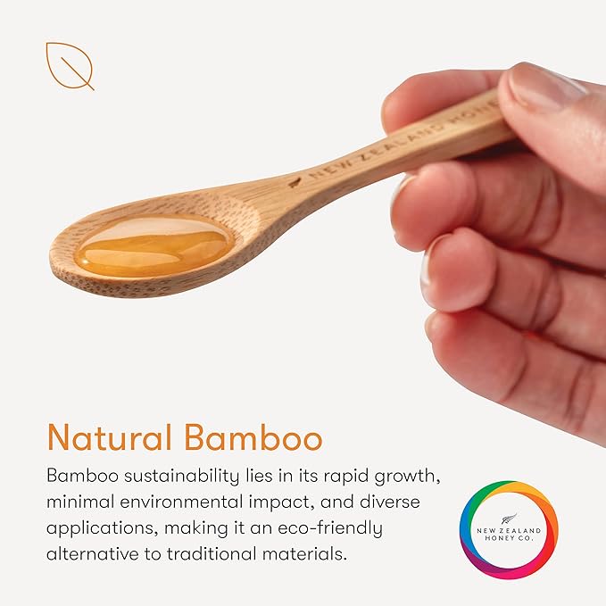 New Zealand Honey Co. Manuka Honey Bamboo Spoon 4.7" (12cm)