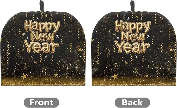 Happy New Year Teapot Insulation Cover Small Tea Pot Cozy Cover with Keep Warming Cotton Teapot Dust Cover Tea Cosy Kitchen Accessories for Home Decor Kettle Cover for Women