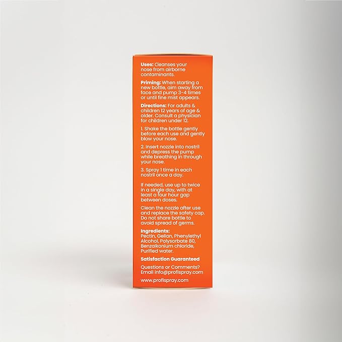 Profi™ Everyday Nasal Spray - Helps Defend Against Airborne Germs and Allergies, Lasts Up to 8 Hours, Advanced Nasal Spray for Air Travel, Work, Conferences & Indoor Gatherings - 90 Sprays, 0.36 FL OZ
