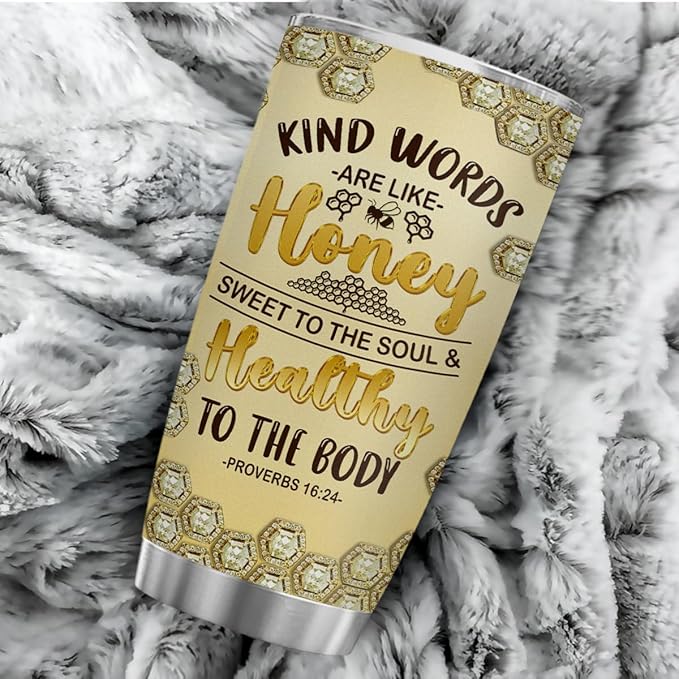 winorax Bee Tumbler Gifts For Women Girls Queen Bees Tumblers Jewelry Drawing Style Stainless Steel Tumblers Coffee Travel Mug 20oz Birthday Christmas Presents
