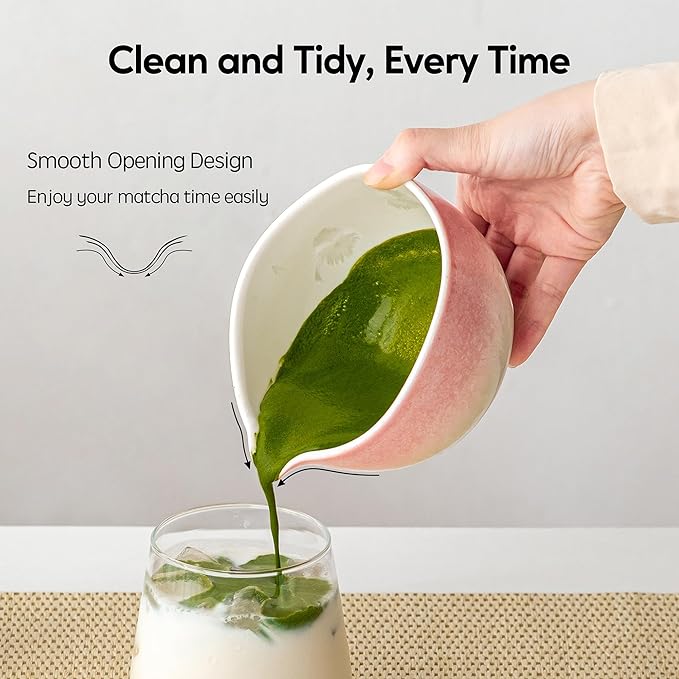 Matcha Whisk Set, Handcrafted Crystalline Glaze Matcha Set, 8 Pcs Matcha Kit Includes Matcha Bowl, Whisk with Holder, Bamboo Scoop & Spoon, Sifter and Tea Towel, Ceremonial Matcha Tea Set