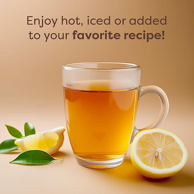 Waka Instant Green Tea Mix, Lemon Flavored - 100% Tea Leaves, No Additives, Unsweetened Tea Powder in Bulk Pouch – Easy Quick Hot and Iced Teas, Up to 200 Cups (4.5oz)