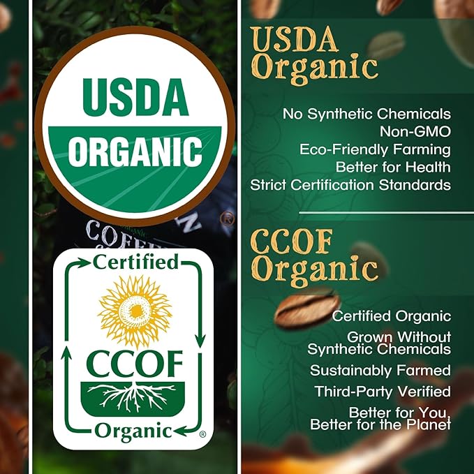 The Bean Organic Coffee Company Vanilla Nut, Medium Roast, Ground Coffee, 5 Pounds, Café molido tostado orgánico