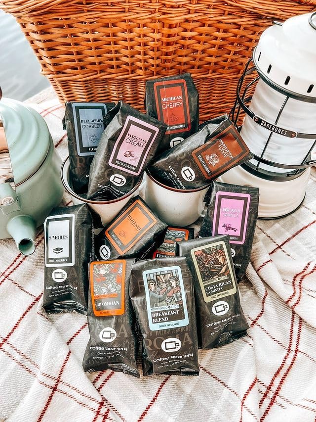 Coffee Beanery Chocolate Marshmallow Flavored Coffee, 1-1.75oz Try Me Size Coffee Sampler, Light-Medium Roast