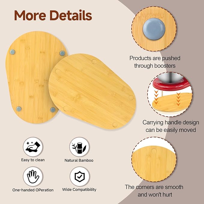 Mixer Slider Compatible with 5.5-8 QT Kitchen Aid Stand Mixers, Kitchen Countertop Storage Mover Sliding Caddy Mixer Slider Mat for Kitchen Aid Stand Mixer Accessories Attachment (Bamboo - Natural)