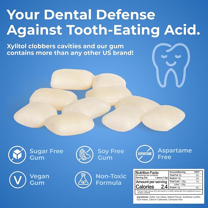 Epic 100% Xylitol Fresh Fruit Chewing Gum - Sugar Free, Aspartame Free Dental Gum - Supports Oral Health & Fresh Breath - 500 Pieces