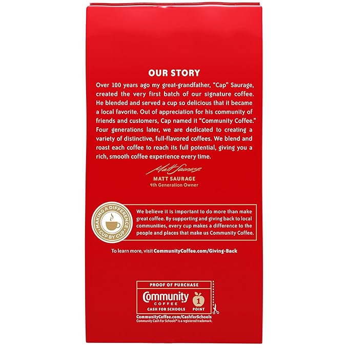 Community Coffee Dark Roast Ground Coffee, 16 oz Bag