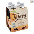 Tejava Peach Black Iced Tea, 4 Pack, 12oz Glass Bottles, Unsweetened, Non-GMO, Kosher, No Sugar or Sweeteners, No calories, No Preservatives, Brewed in Small Batches