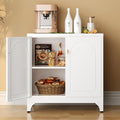 Buffet Cabinet with Storage, 33" H Side Board Storage Cabinet with Doors and Shelves, Metal Sideboard Cabinets for Dining Room, Living Room, White