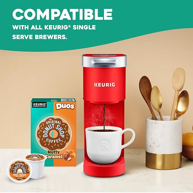 The Original Donut Shop Duos Nutty + Caramel Keurig Single-Serve K-Cup Pods, Medium Roast Coffee, 96 Count