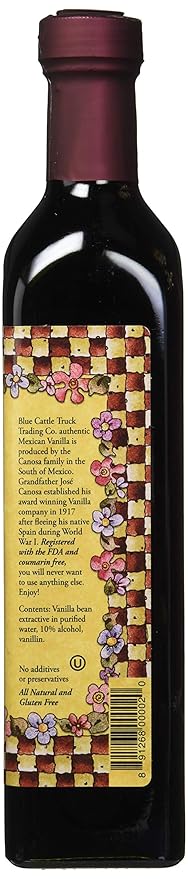 Blue Cattle Truck Trading Co. Traditional Gourmet Mexican Vanilla Extract, Large, 16.7 Ounce
