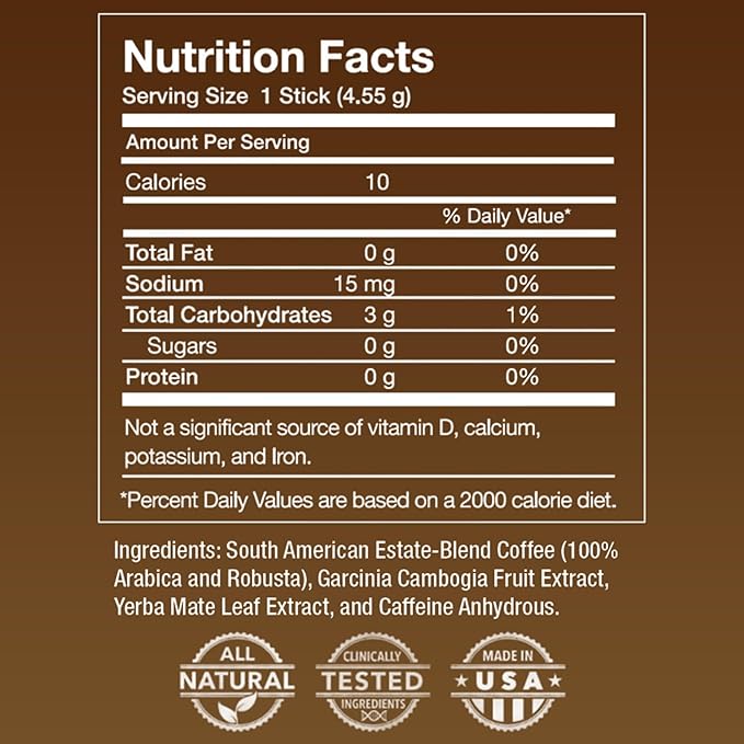 Javita Burn + Control Instant Coffee – Smooth Arabica, Robusta Blend with Garcinia & Yerba Mate – Supports Metabolism & Daily Energy – Convenient Slim-Style Coffee Mix (1 box/24 serv.)