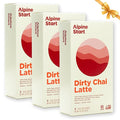 Alpine Start Instant Dirty Chai Latte, Coffee Blended with Traditional Chai Spices, Black Tea and Soy Milk, Vegan and Dairy Free (0.70 Oz) Pack of 5 (3 Pack - Total 15 Sticks)