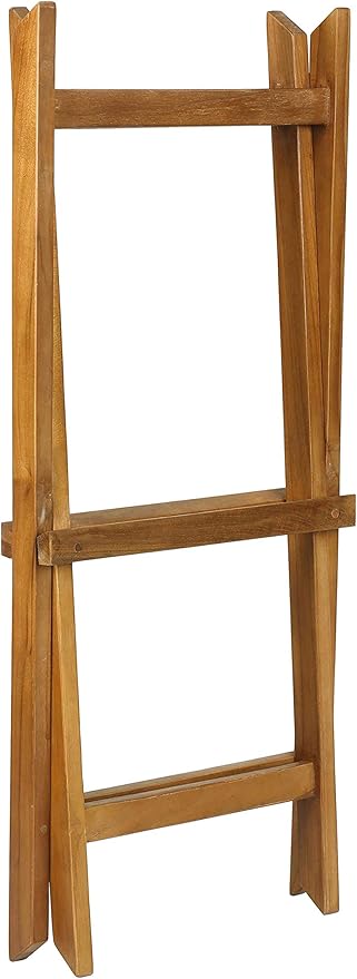 Bare Decor Kalos Outdoor Solid Teak Wood Tray Table, 30-Inch, Brown