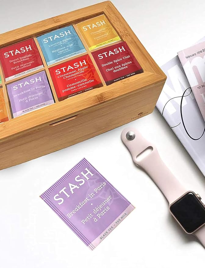 Tea Sampler Gift Box – 80 Tea Bags, 30 Unique Flavors – Bamboo Organizer – Premium Variety Pack for Family, Friends, Coworkers