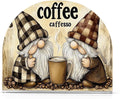 Cute Gnomes Coffee Napkin Holder for Tables, Kitchen Acrylic Paper Napkin Holders Freestanding Tissue Dispenser Paper for Indoor Outdoor Decor