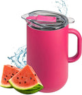 Served Premium Insulated Pitcher (2L/66oz) - Double Walled, Copper Lined Stainless Steel Pitcher with Lid - Vacuum Insulated Carafe for Hot Coffee, Tea, Iced Drinks, Water, Cocktails, and More