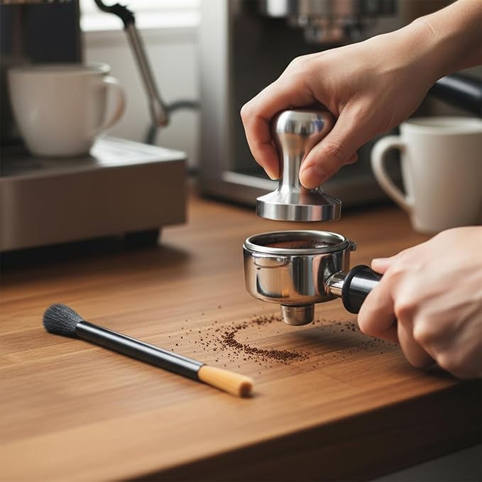 2Pcs Coffee Grinder Cleaner Brush - Dual Head Coffee Machine Grinder Cleaning & Dusting Brush, Barista Tools for Espresso Home Kitchen Use