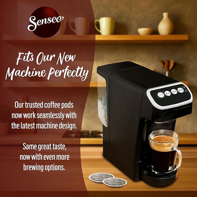 Senseo Strong Dark Roast Coffee Pods, 48 Count (Pack of 10) - Single Serve Coffee Pods Bulk Pack for Senseo Coffee Machine - Compostable Coffee Pods for Hot or Iced Coffee, Cold Brew Coffee