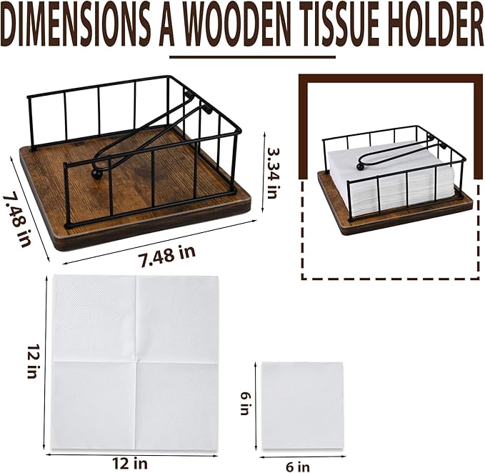 Elegant Wooden Base Paper Holder – Stable, Durable, and Stylish Kitchen Dispenser