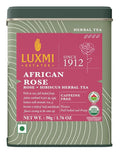 Luxmi Estates - African Rose - Organic Hibiscus Rose Tea - Loose Leaf - 50g (25 Cups) | With Soothing Rose and Hibiscus | Great for Skin DeTox - Supports a Healthy Glow