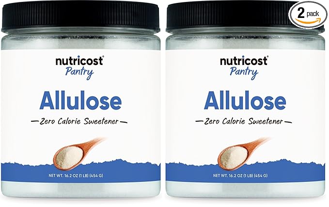 Nutricost Allulose Sweetener (1 LB) - KETO Sugar, 0 Calorie, Low Carb, Natural Sugar Alternative, Crystalline Powder (Pack of 2)
