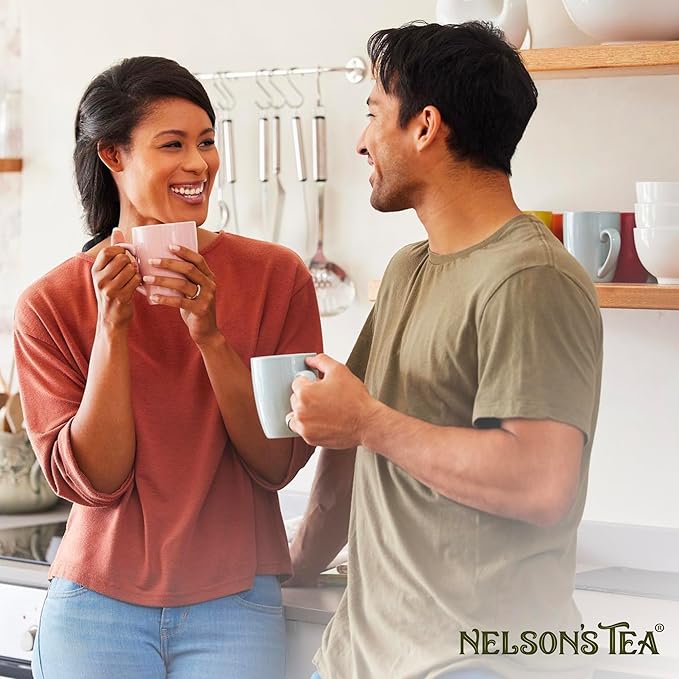 Nelson's Tea Dark Chocolate Cherry - Rich blend of Pu-erh Black Tea, Chocolate Chips, Wild Cherry Bark, Dried Cherries Herbal Loose Leaf Tea- 2oz