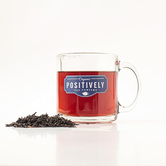 Organic Positively Tea Company, Assam Black Tea Bags, 100 Count, Eco-Friendly Tea Bags, Non-GMO