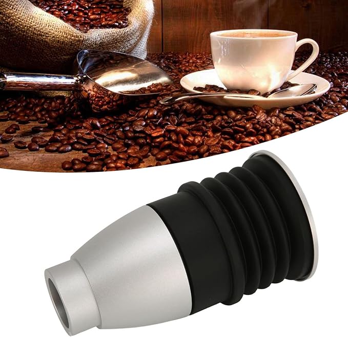 60g Aluminium Alloy Coffee Bin, Coffee Grinder Blowing Bean Bin, Cleaning Tool for Eureka Mignon (Silver)
