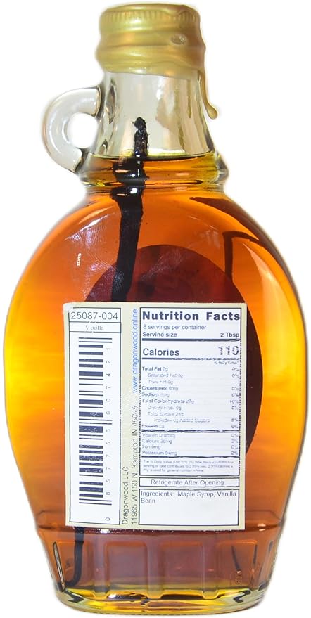 Dragonwood Spiced Maple Syrup (8 Fl Oz (Pack of 1), Vanilla)