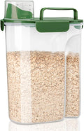 Rice Container, Airtight Rice Storage Container 10lb, Cereal Containers Storage, BPA Free Food Dispenser with Pouring Spout Handle for Flour Pasta Grain, Pet Dog Cat Bird Food Storage Container