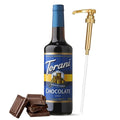 Sugar Free Coffee Syrup 25.4 Ounces Coffee Flavoring Syrup - Caramel, Vanilla, Chocolate, Hazelnut, Peppermint Syrups with Jimoco Syrup Dispenser (SF Chocolate)