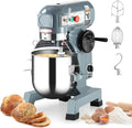 Towallmark Commercial Food Mixer 20Qt with Timing Function, 1100W 3 Speeds Adjustable, Stainless Steel Bowl Stand Mixer With Safety Guard, Premium for Schools Bakeries Restaurants Pizzerias
